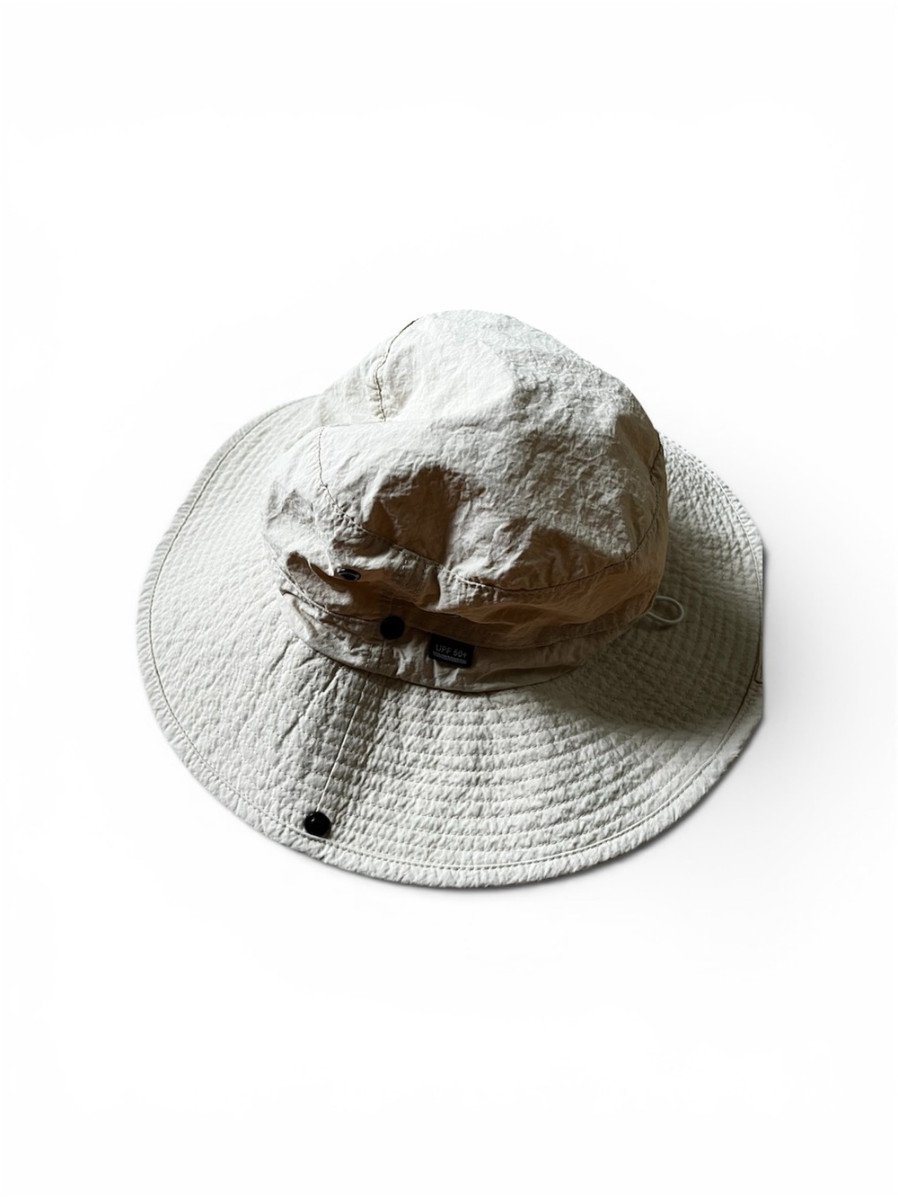 Light Beige Wide-Brim Sun Hat